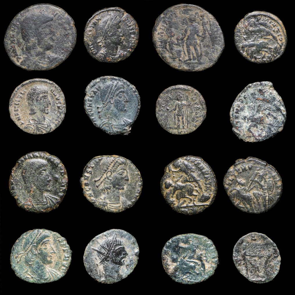 Impero romano Lote 8 monedas Æ acuñadas entre los siglos III - IV d. C. (Senza prezzo di riserva) #1.0
