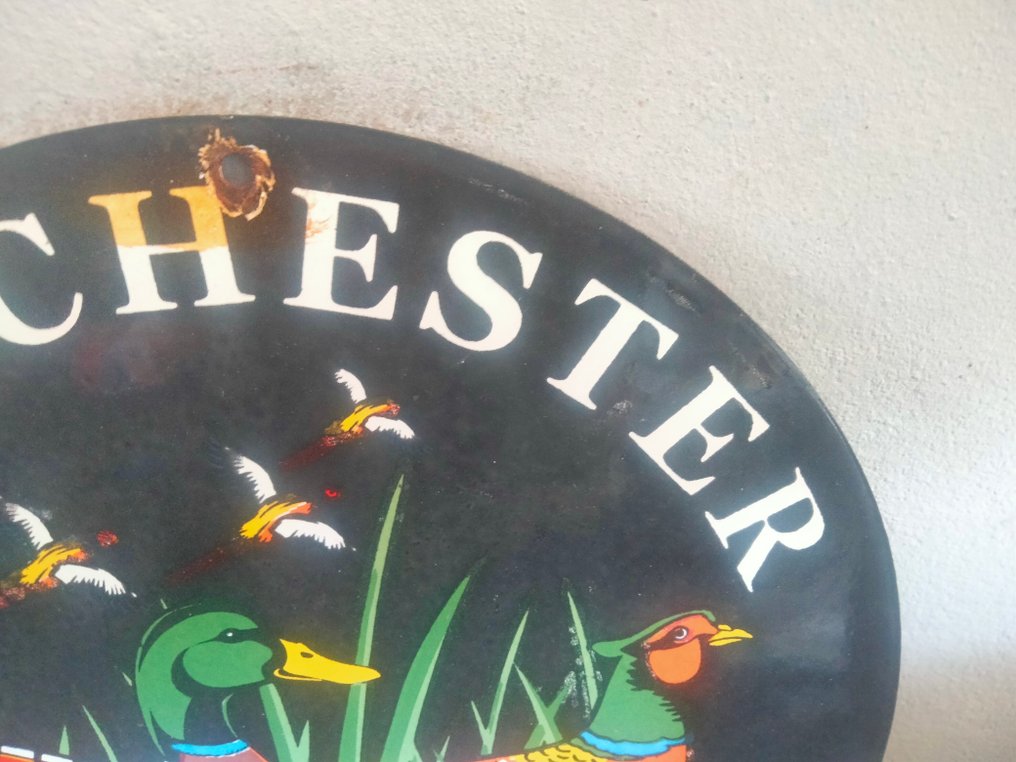 Ηνωμένες Πολιτείες - Emaille διαφημιστική πινακίδα Winchester. - Στρατιωτικά αξεσουάρ #2.1