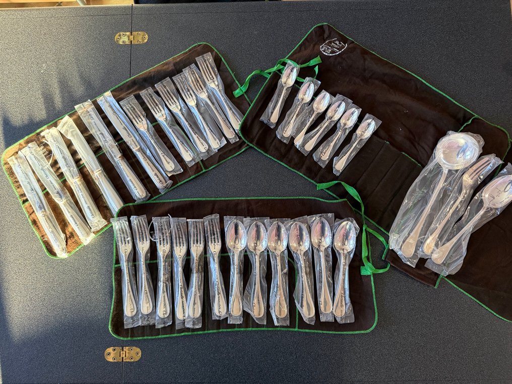 Christofle - Cutlery set (33) - pearls - Silverplated #1.0