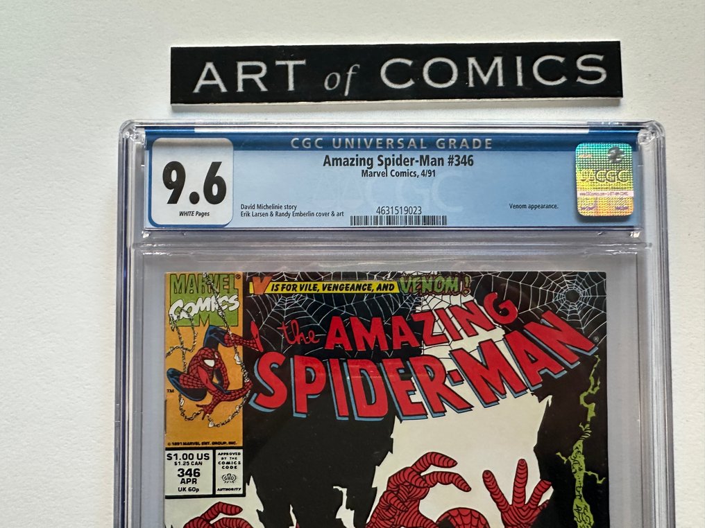 The Amazing Spider-Man #346 - Venom Appearance - CGC 9.6 - Extremely High Grade!!!! - White Pages! - 1 Graded comic - First edition - 1991 #2.1