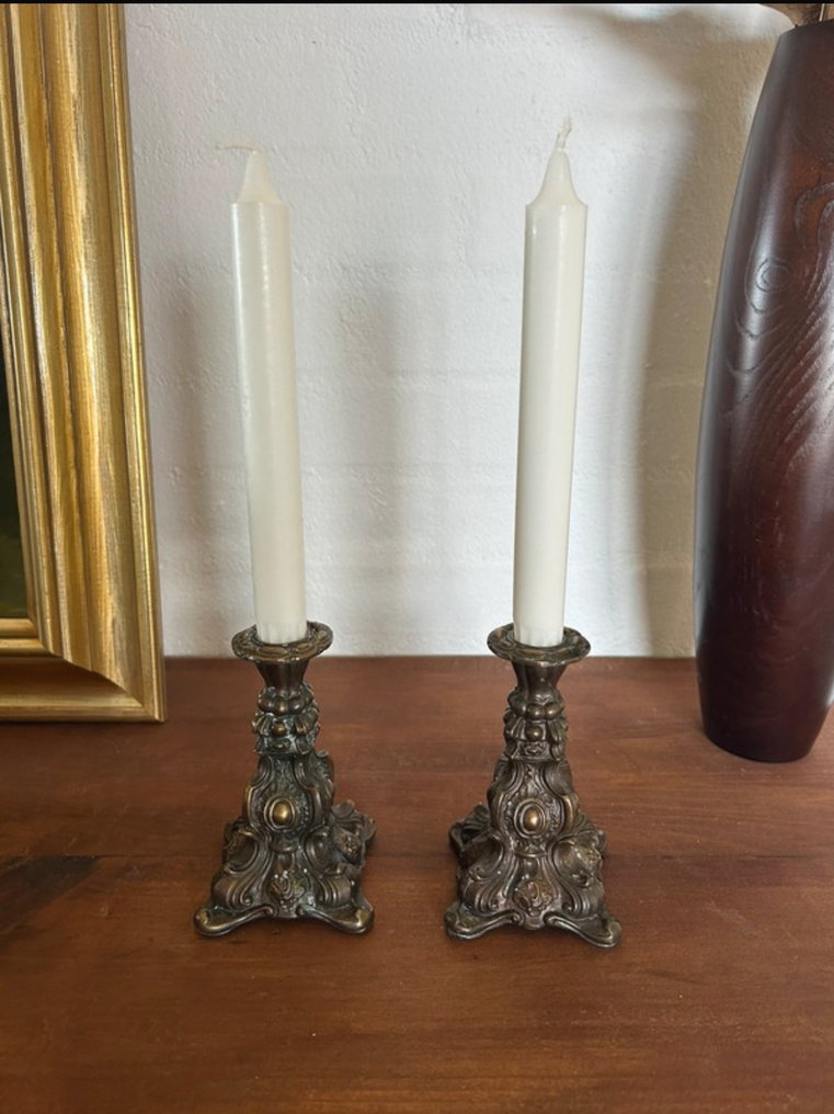 Candelero (2) - Zinc técnico - Portavelas antiguos #1.0