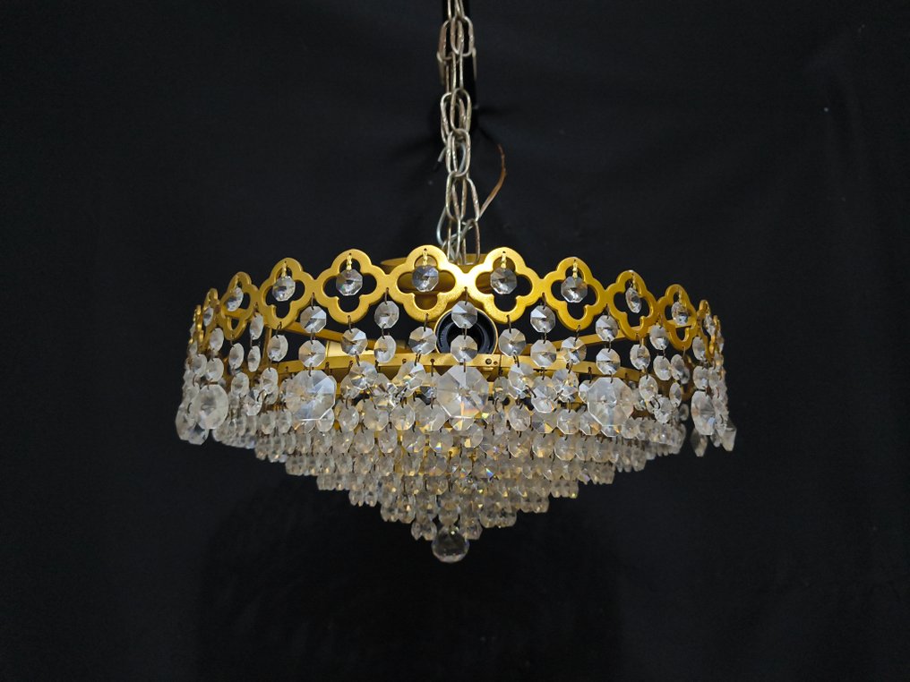 掛燈 - 金屬, 水晶, 水晶, 黃銅 #4.3