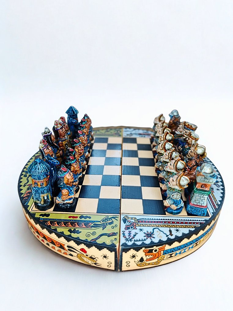 西洋棋套裝 - México Precolombino vs España - 釉面陶瓷 #1.0