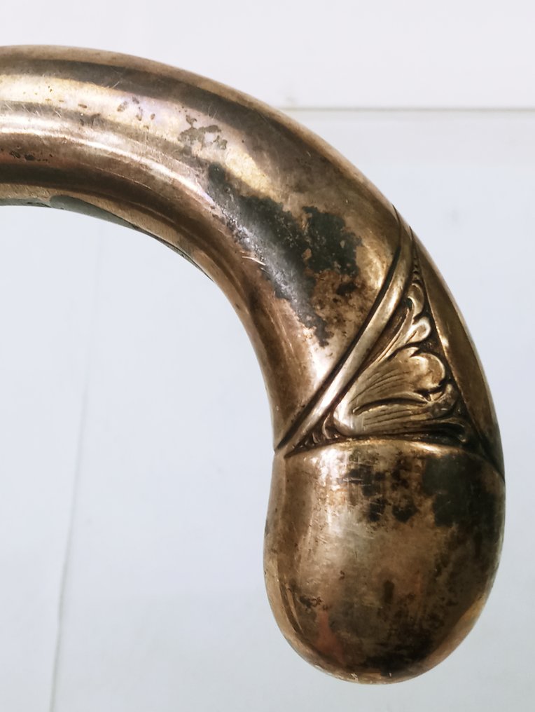 Spadserstok - Træ, Srebro 800 - Laska Srebro Secesja #2.1