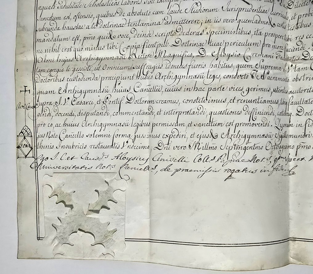 義大利 - 文件 - Laurea Universita' di Pavia - 1781 #2.1