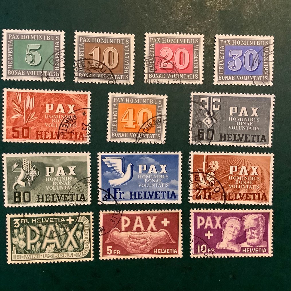 Svizzera 1945 - Puzza. - Michel 447/459 #1.0
