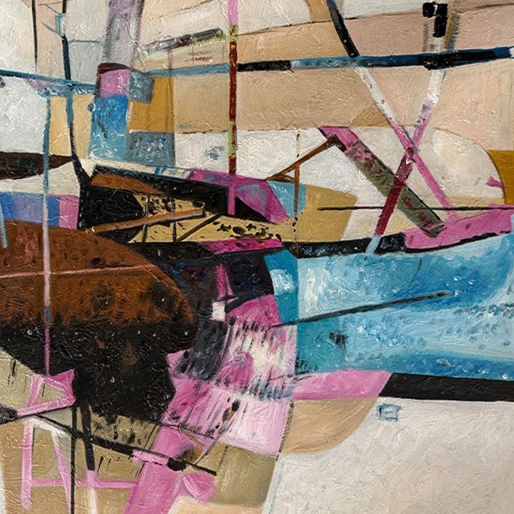 Nguyen Robert - L'île aux Drisses Roses 93 x 74 cm #3.2