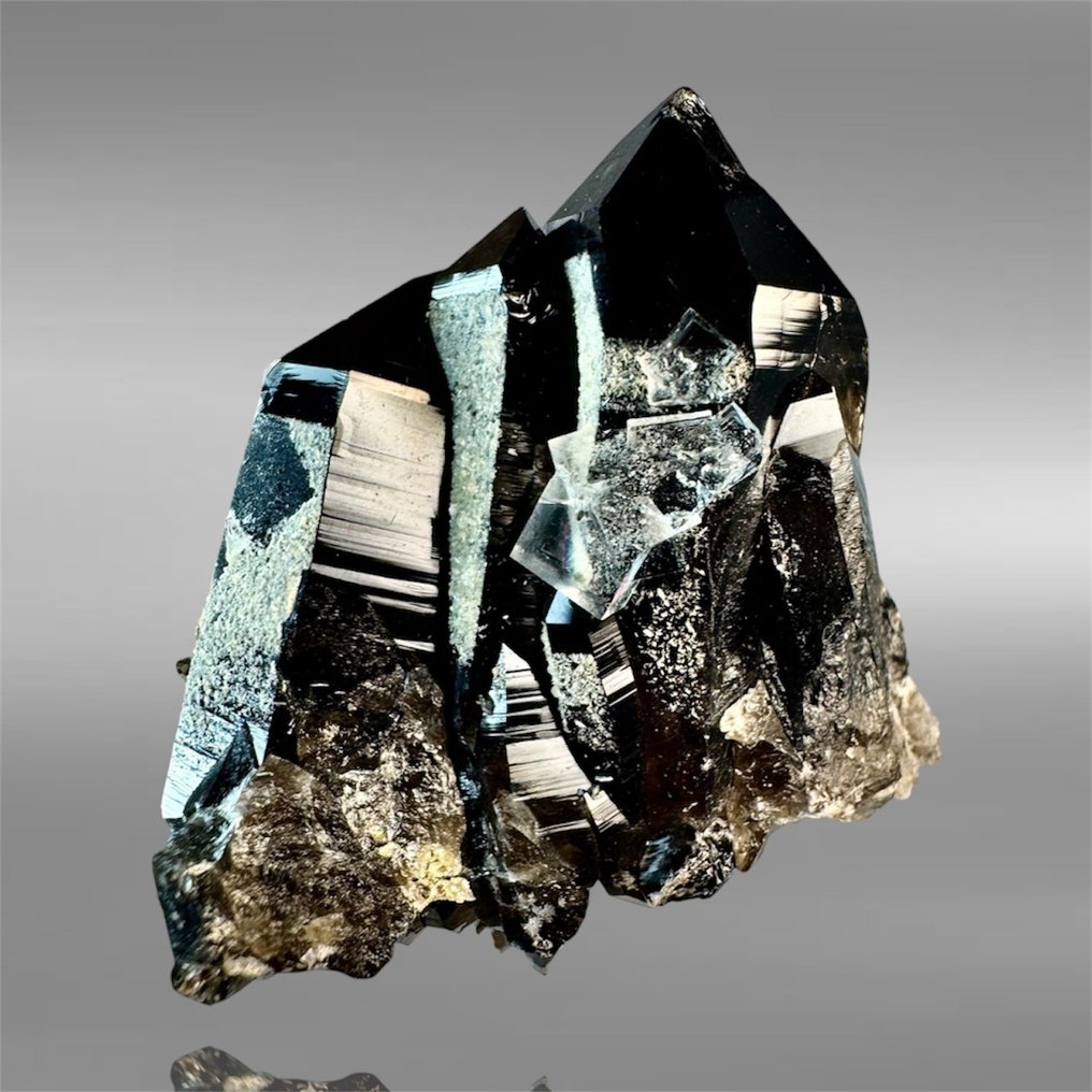 石英 - 白色萤石 礦物收藏 - 高度: 5.3 cm - 闊度: 5.8 cm- 75 g - (1) #1.0