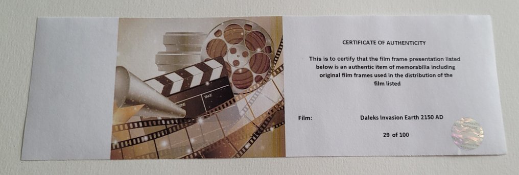 Daleks Invasion Earth 2150 AD - Framed Film Cell Display with COA #2.1