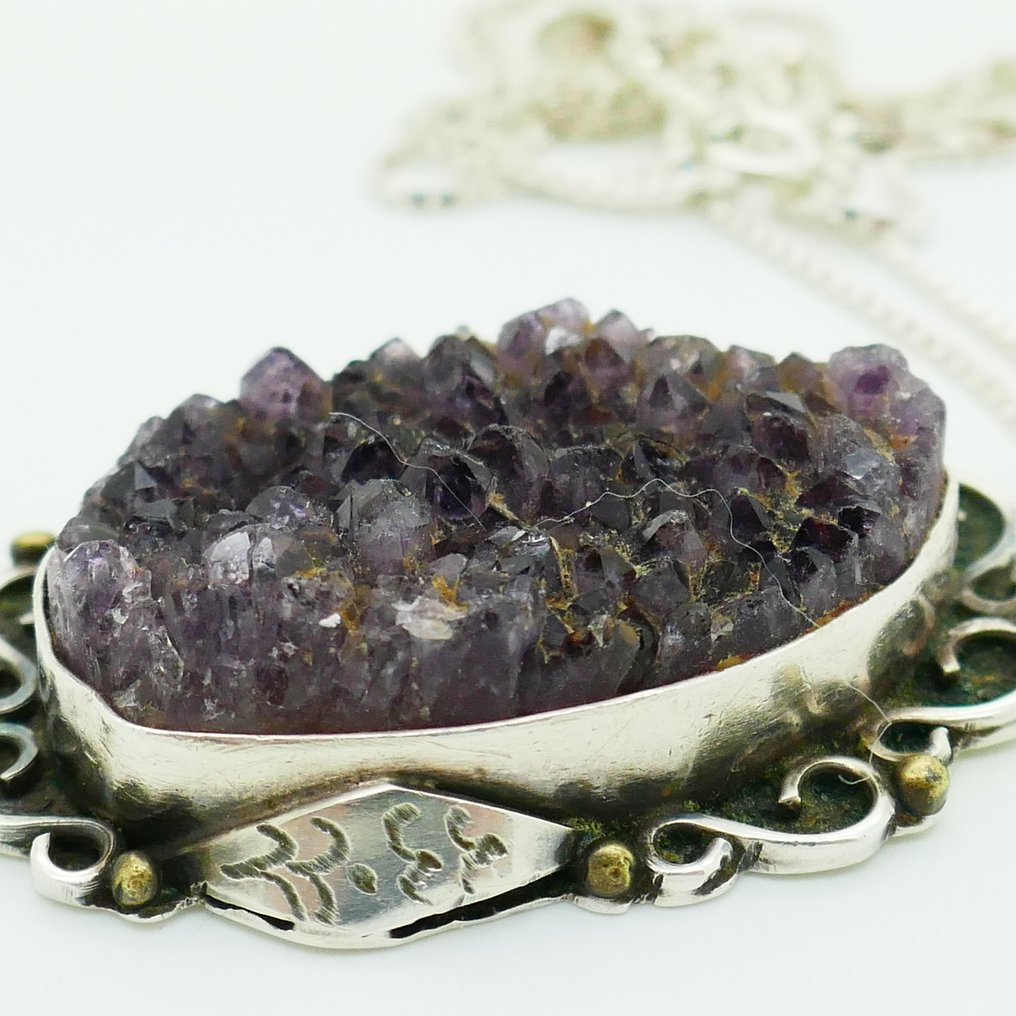 Amethyst quartz pendant  (No reserve price) #2.1