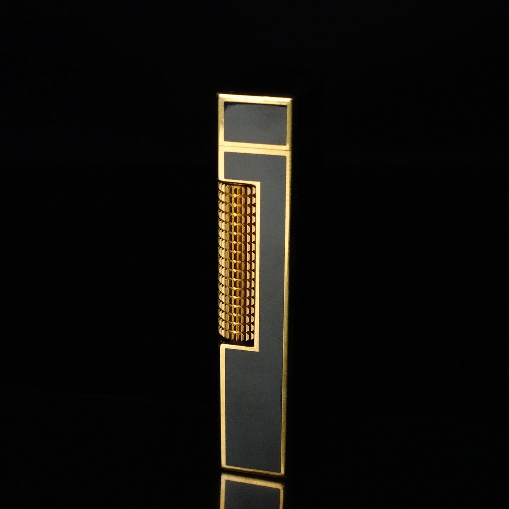 Dunhill - Lacquer Pattern Rollagas Lighter - Sem preço de reserva - Isqueiro - Banhado a ouro, Preto Lacado #2.1