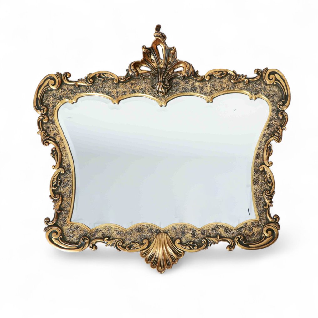 Lustro ścienne  - Drewno, Gips #1.0