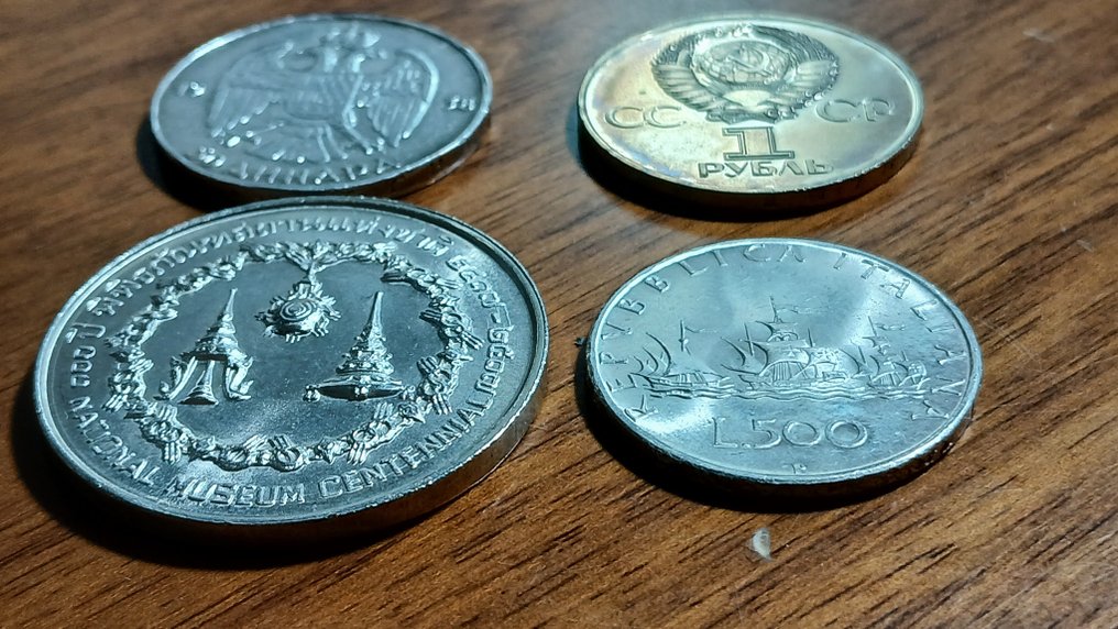 Ταϊλάνδη, Ιταλία, Γιουγκοσλαβία, Ρωσία. Lot 4 Monete  (χωρίς τιμή ασφαλείας) #4.3