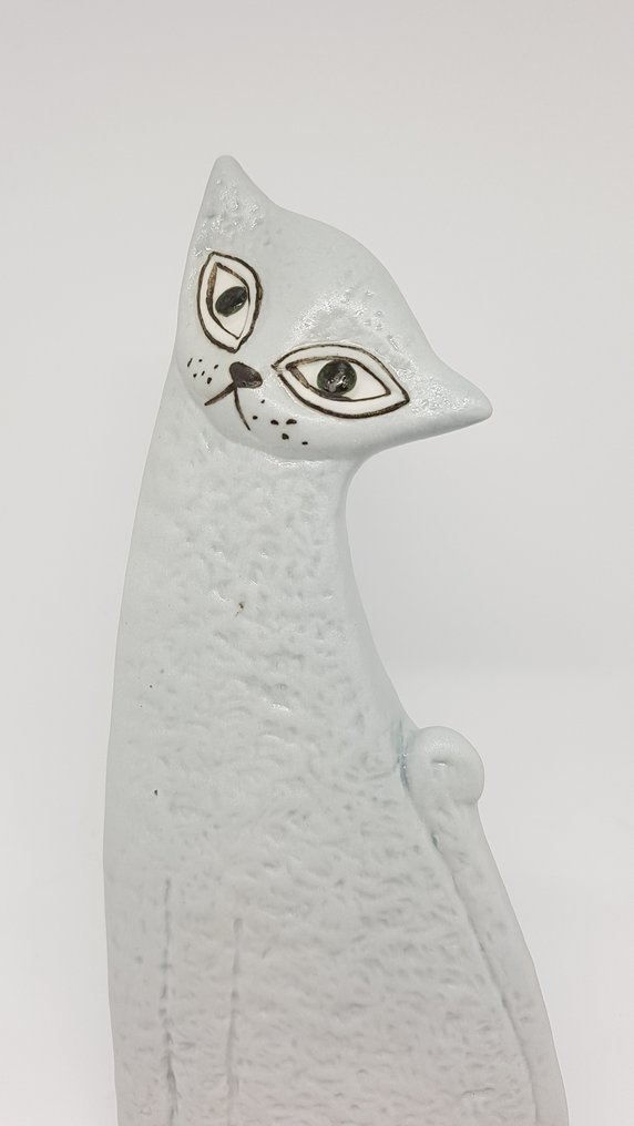 Royal Dux - 小塑像 - Stylized sitting cat - 素瓷 #3.2