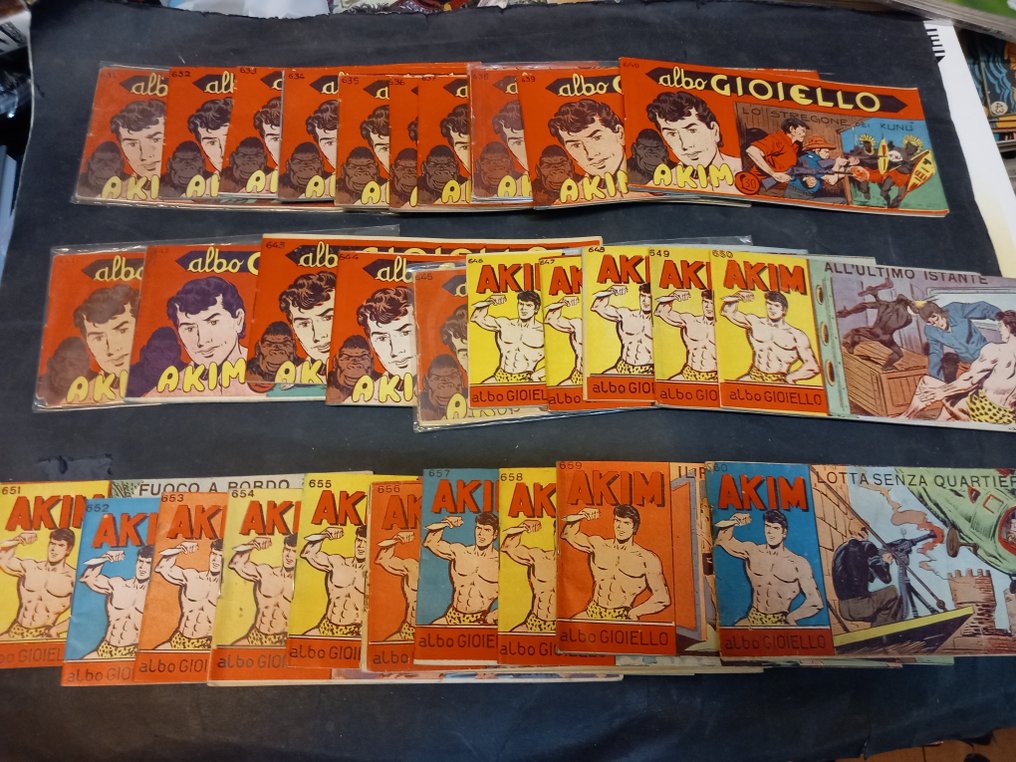 Akim - Sequenza  dalla nn. 601 alla 700 strisce originali di akim - 99 Comic - First edition - 1963/1965 #4.3