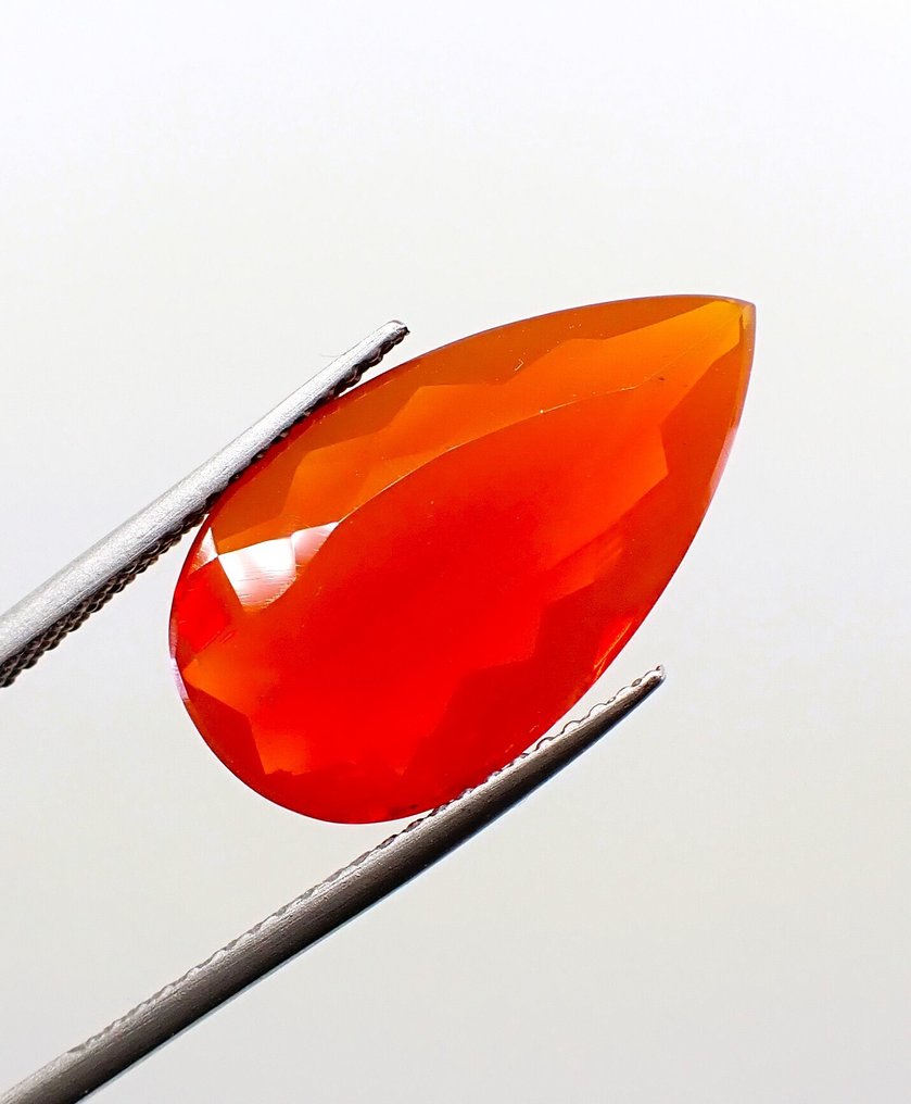 Orange Fire Opal  - 5.71 ct - Antwerp Laboratory for Gemstone Testing (ALGT) - Fire Opal - Clean #1.0