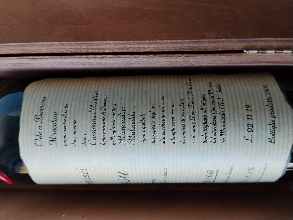 2017 Giovanni Montisci Barrosu 'Riserva Franzisca' - 撒丁島 - 1 Bottle (0.75L) #2.1