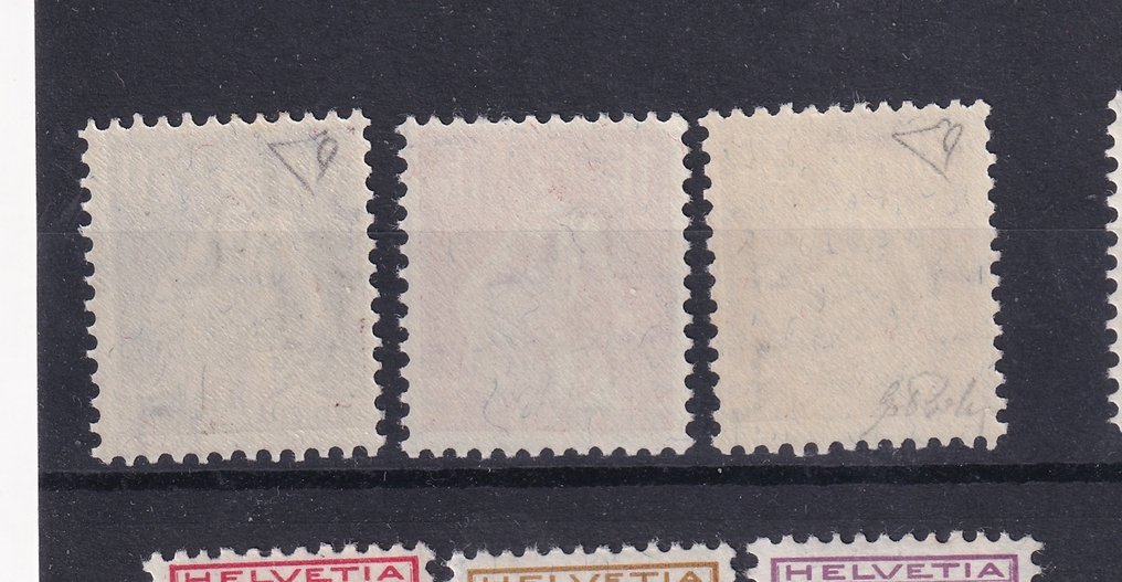 Sveits 1907/1911 - Walter Tell + Helvetia Seduta - Fullstendig serie MNH #4.3