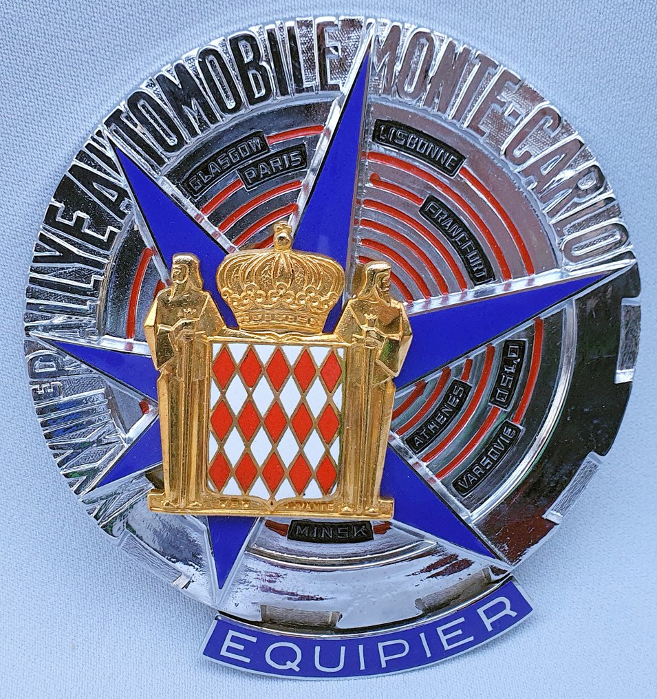 Διακριτικό - Grille Badge - RALLYE AUTOMOBILE MONTE-CARLO - EQUIPIER - 1964 - Μονακό - 20ος-μέσα (Β' Π.Π.) #2.1