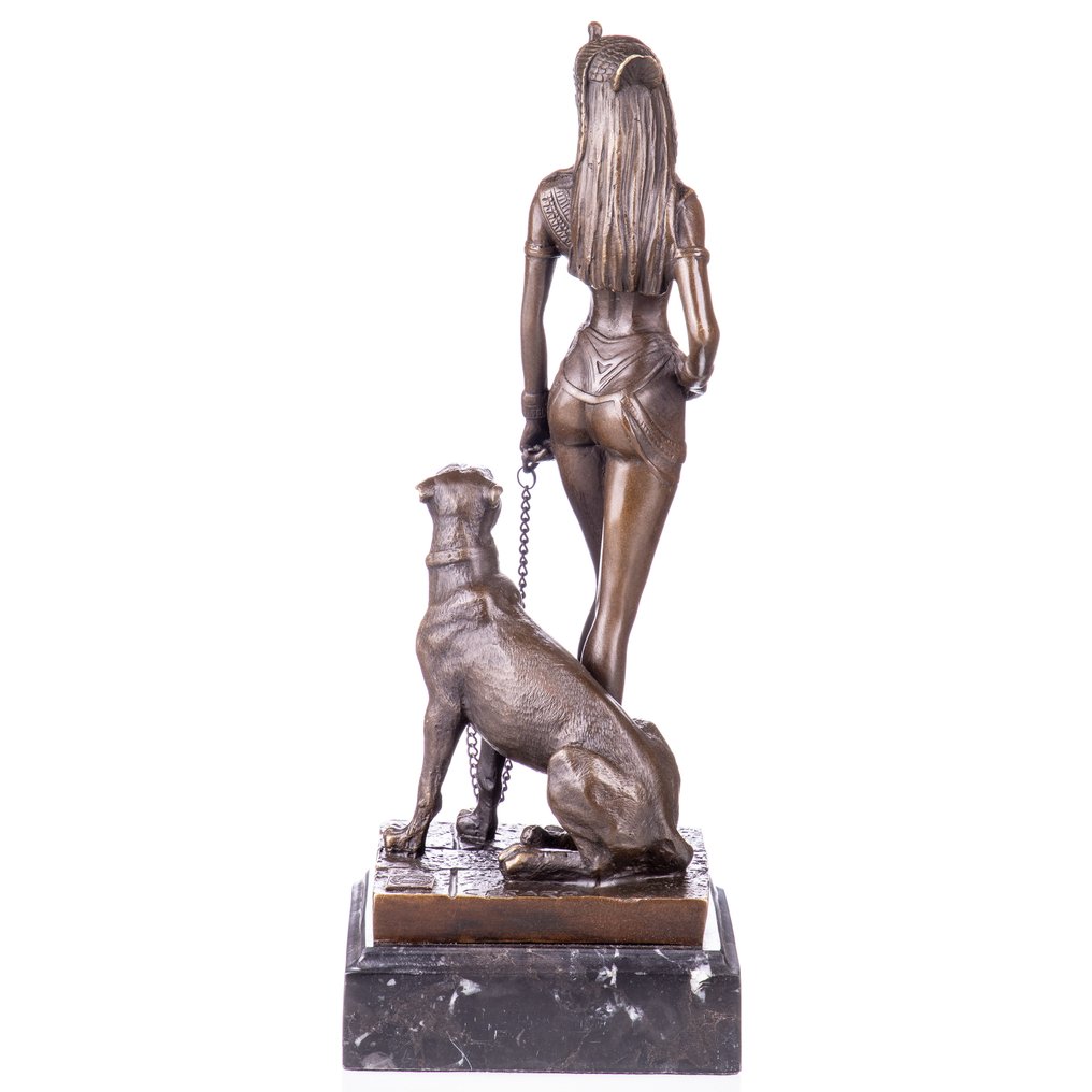 玩具人偶 - Bronze Cleopatra 27 CM - 黄铜色, 大理石 #1.0