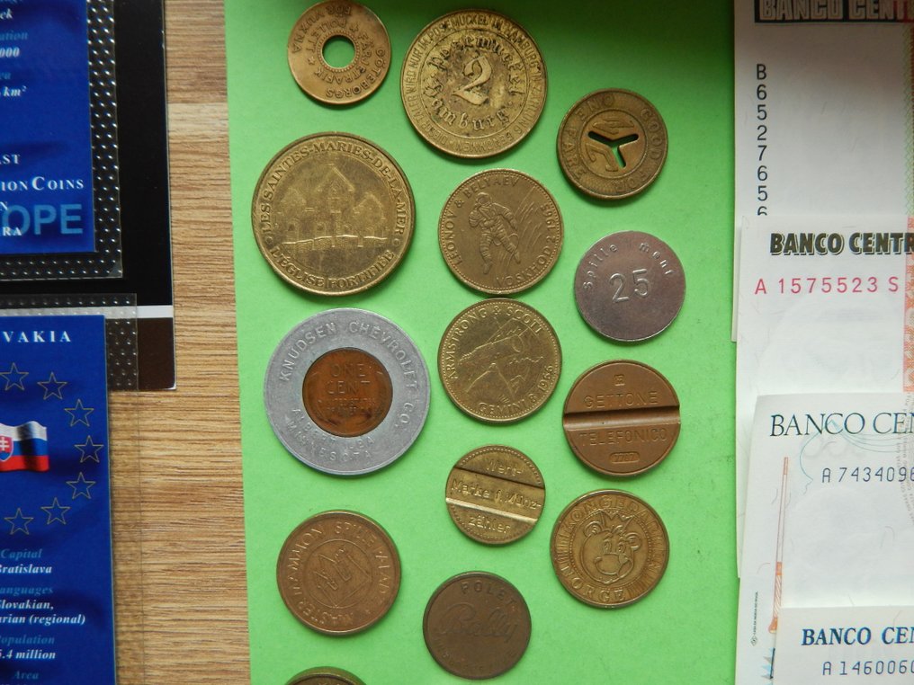 Norge, Danmark, Sverige, Frankrig. Collection of coins and banknotes (Ingen mindstepris) #3.2