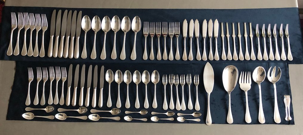 Christofle - Servizio di posate (84) - Perline - Placcato argento #1.0