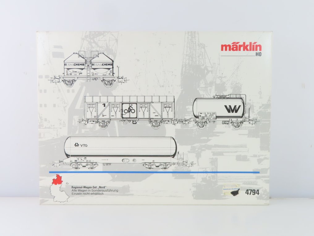 Märklin H0 - 4794 - Model train freight wagon set (1) - Four-piece goods wagon set 'VTG' 'KALICHEMI' 'VVV' '1' - DB #1.0