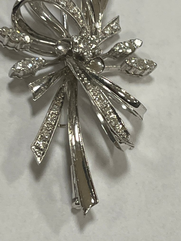 Καρφίτσα - 18 καράτια Λευκός χρυσός -  0.80ct. tw. Διαμάντι (Φυσικό)  - Διαμάντι - 18 καράτια #2.1