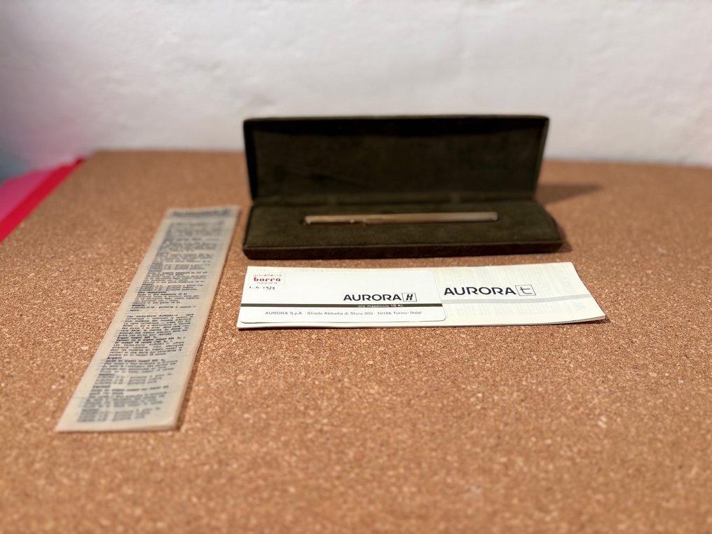 Aurora H – 18 kt solid gold fountain pen – complete original set – 1979 - Füllfederhalter #2.1