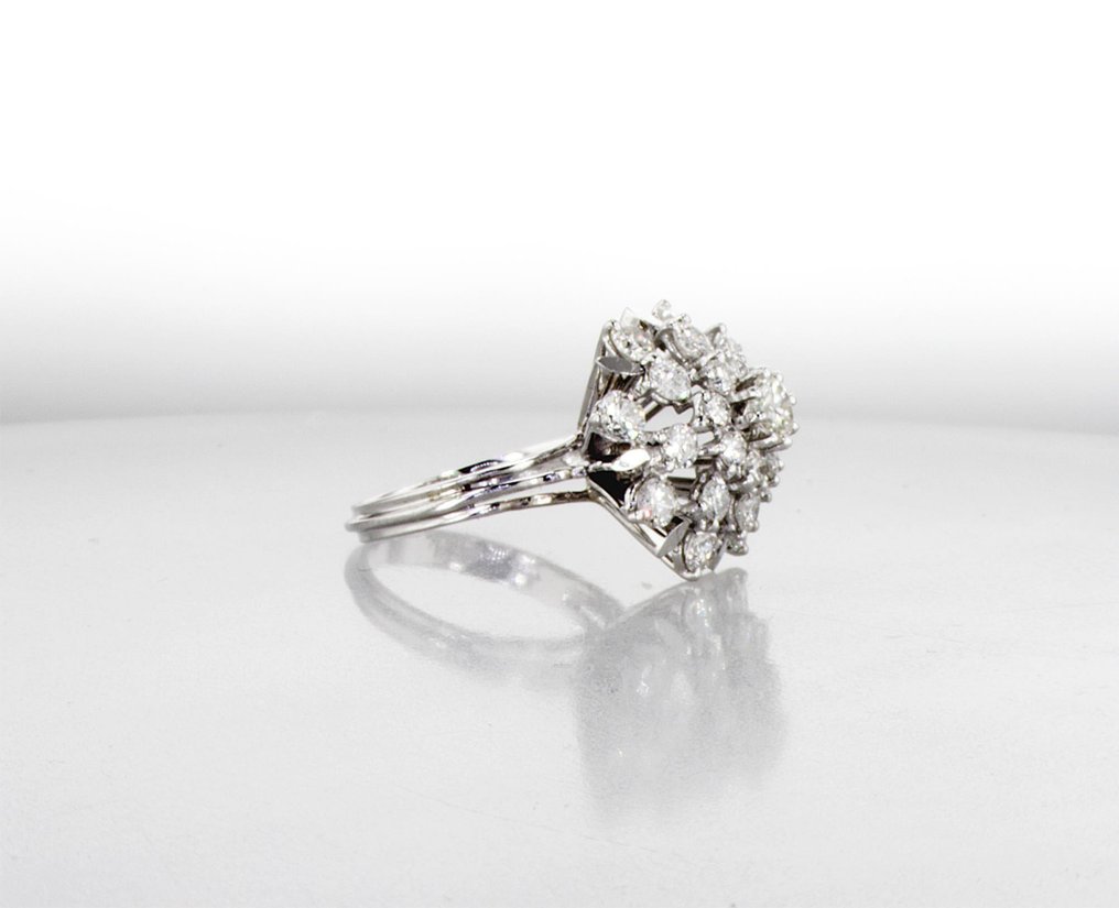 戒指 - 18 克拉 白金 -  2.50ct. tw. 鉆石 (天然) - 鉆石 - R00068 #3.2