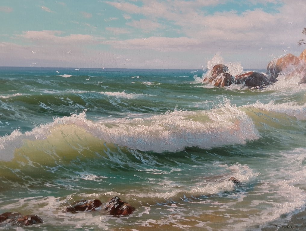 Vitalii Karpenko (1963) - Seascape with wave #4.3