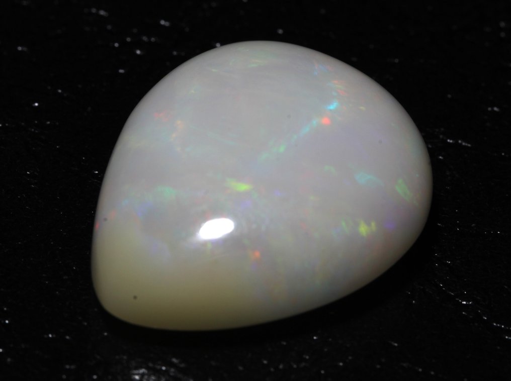 Senza prezzo di riserva Bianco Opale  - 19.30 ct - Instituto Gemólogico Español (IGE) - Gioco di colori intenso #4.3