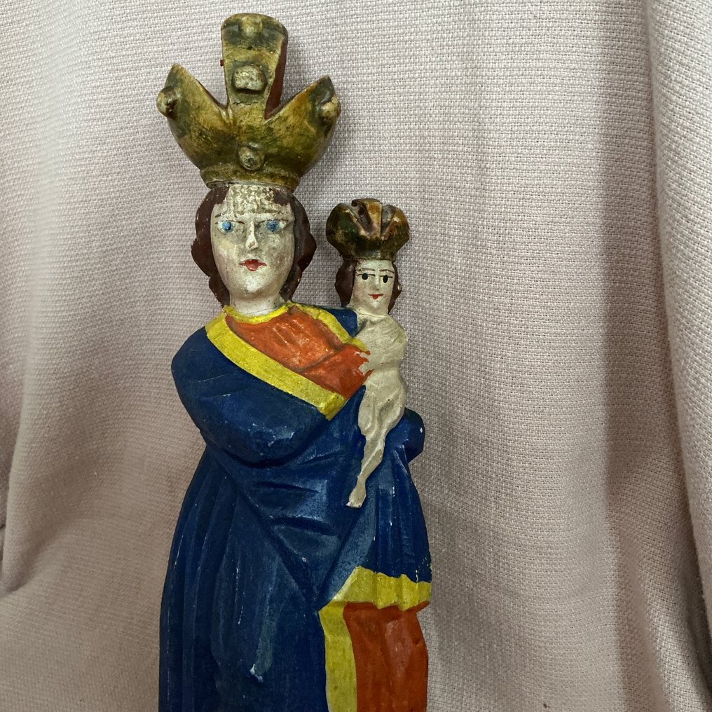 Staty, Madonna Van Heiligenberg - 24 cm - Trä #1.0