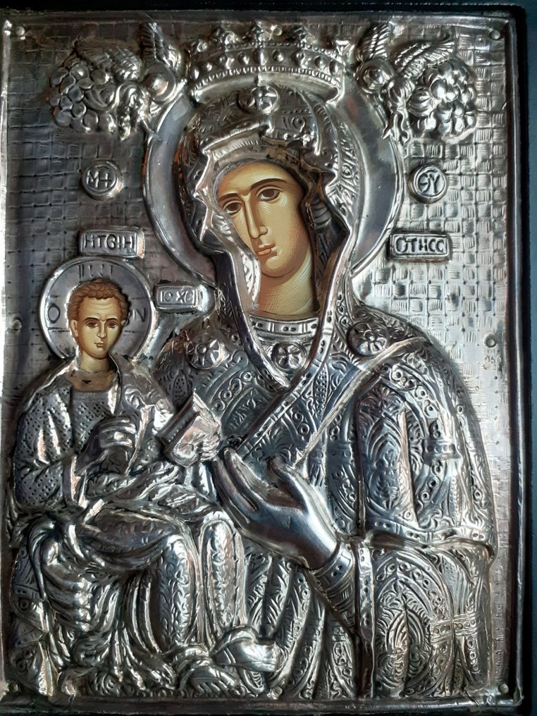 Εικόνα - Μητέρα του Θεού - Ασημί, Ξύλο #2.1