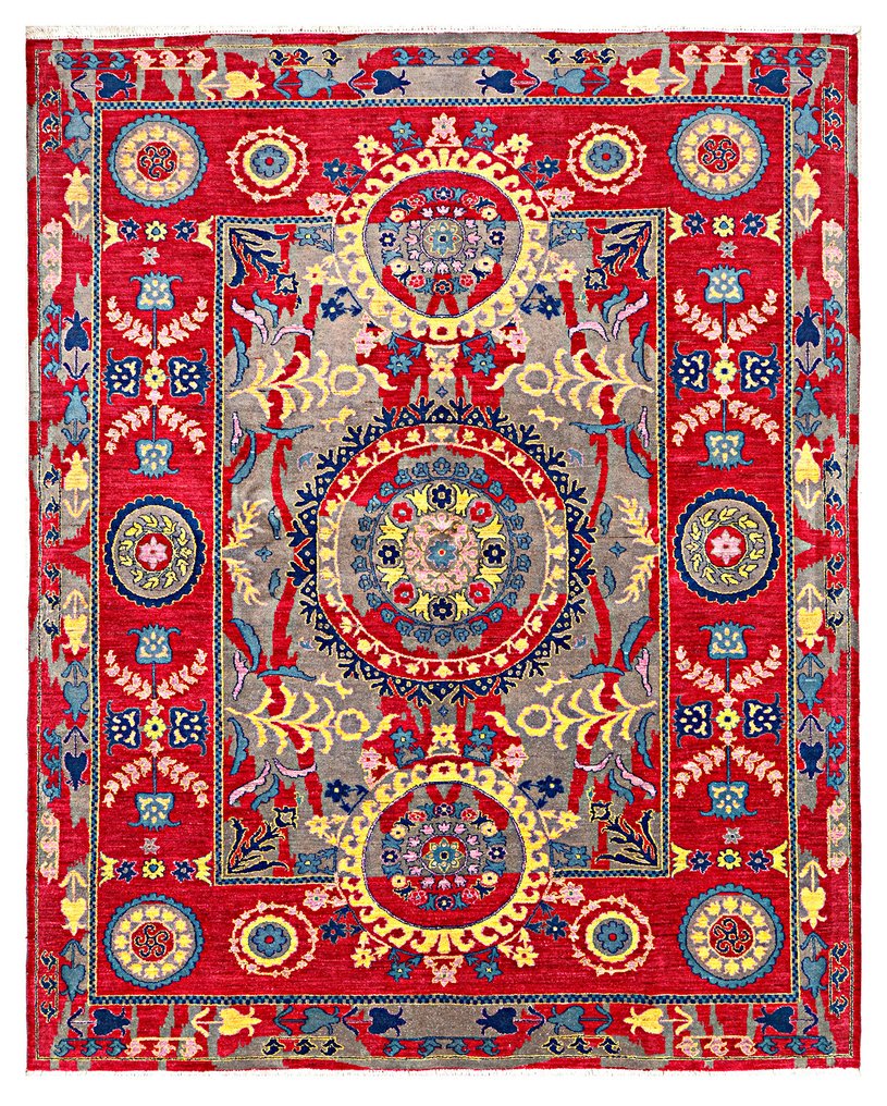 Afghan, Ziegler Kazak, Hand-knotted Suzani Unique Designer rug High quality Natural wool - Carpet - 304 cm - 244 cm - Handmade Traditional rug #1.0