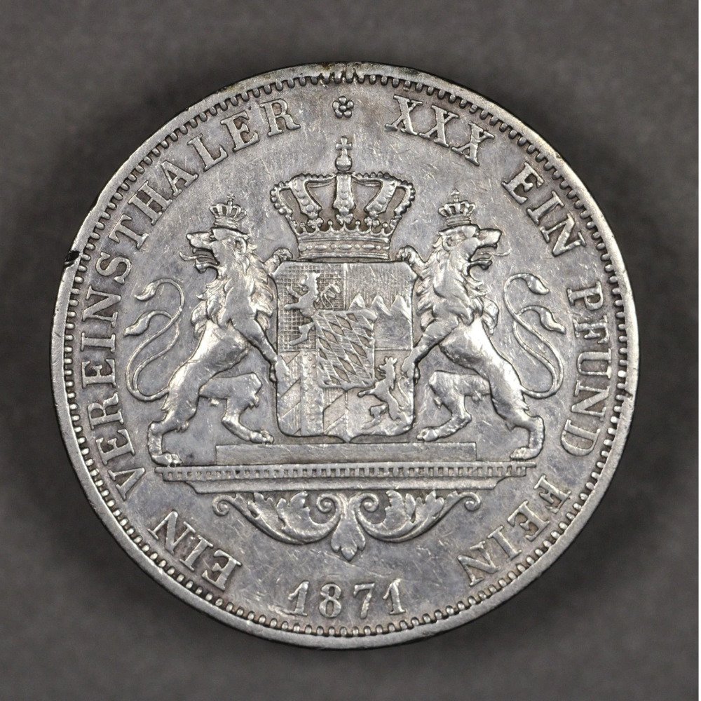 Germany, Baviera. Ludwig II. 1 Vereinsthaler – Argento  (No reserve price) #2.1