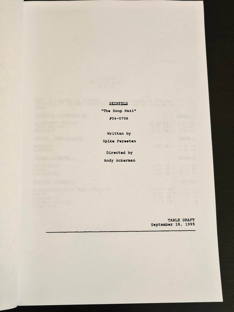 Seinfeld "The Soup Nazy" S7.E6 - Jerry Seinfeld, Jason Alexander, Michael Richards, Julia Louis-Dreyfus - West-Shapiro, Castle Rock Entertainment #3.2