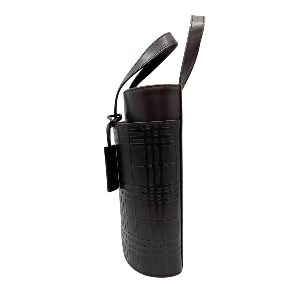 Burberry - Embossed Check Nova Check Handbag Vintage Leather Structured Top Handle Bag - Kézitáska #4.3