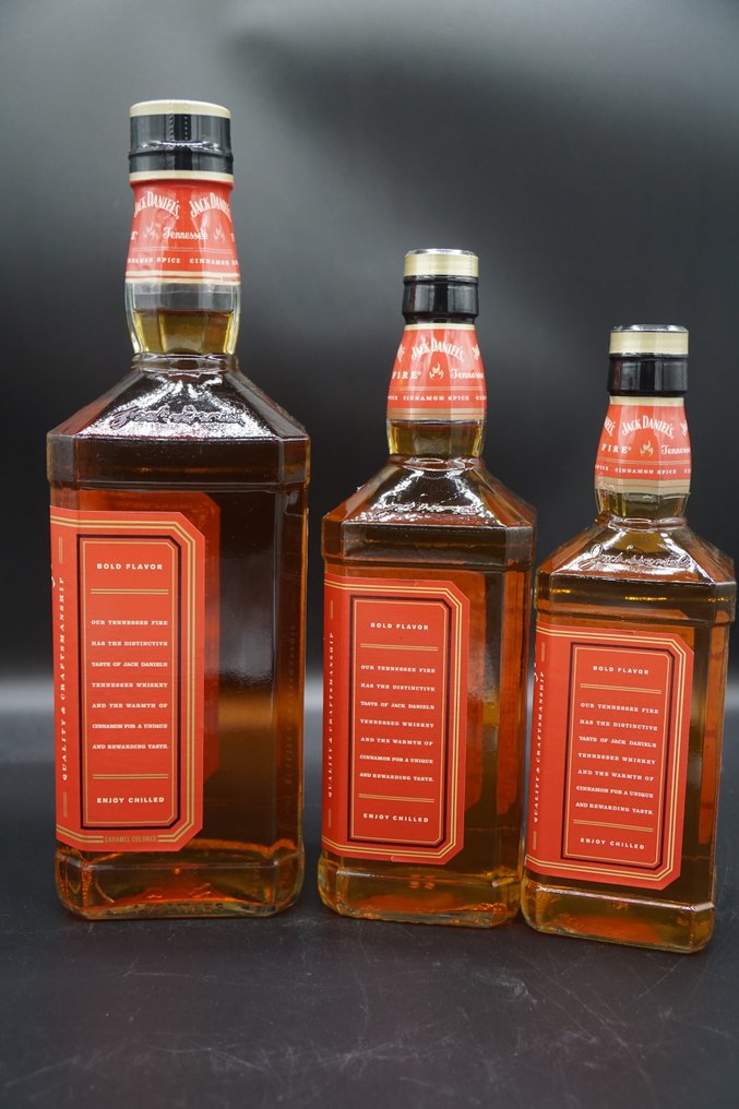 Jack Daniel's Fire set  - 1750ml, 1000ml & 700ml - 3 garrafas #1.0