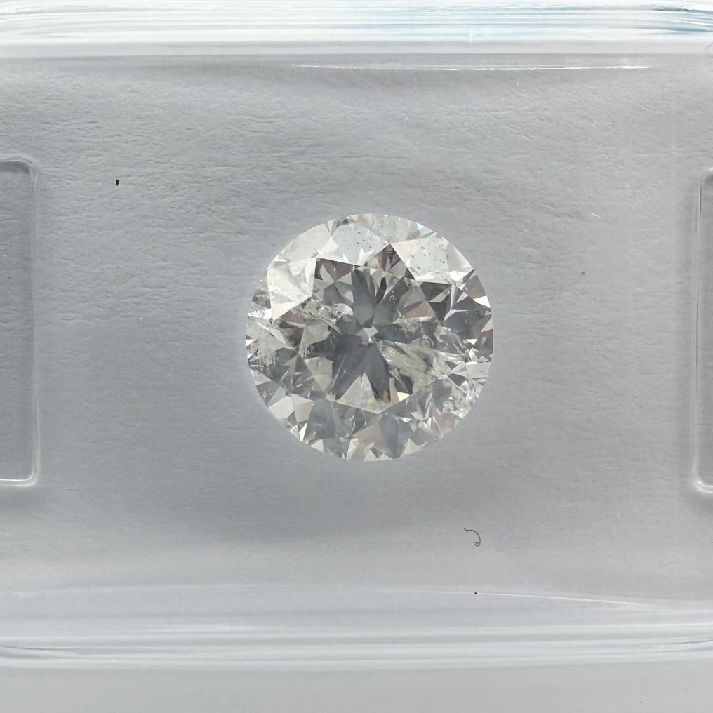 Nincs minimálár - 1 pcs Gyémánt  (Természetes)  - 1.53 ct - Kerek - G - I1 - Nemzetközi Gemmológiai Intézet (IGI) #3.2