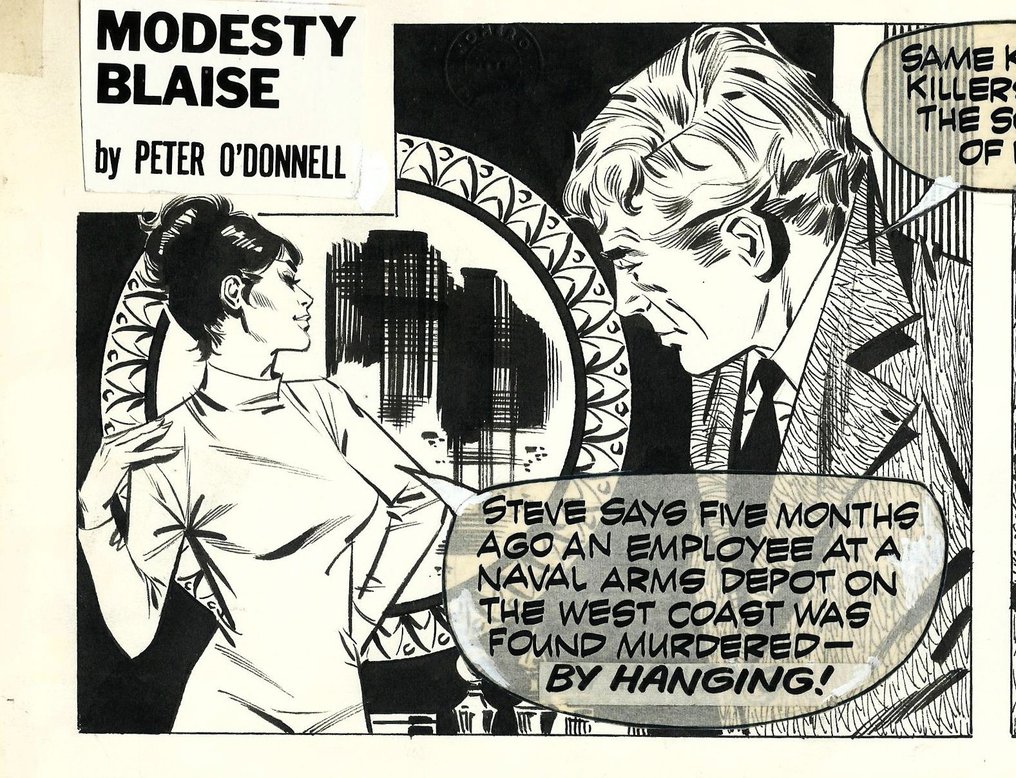 Romero, Enric Badia - 1 Original page - Modesty Blaise - strip #3025 - The Gallows Bird - 1973 #3.2