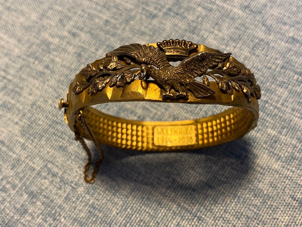 德国 - 第一次世界大战期间士兵制作的手链 - 军用配件 #1.0