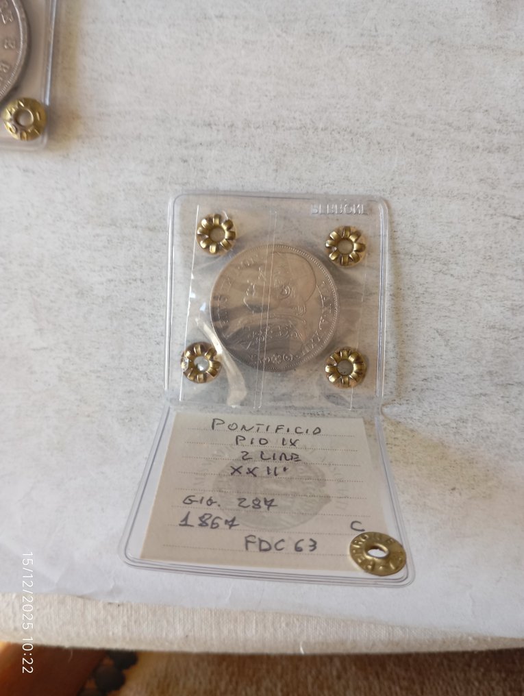 意大利 - 教皇国 Pio IX. 2 Lire 1867 #4.3