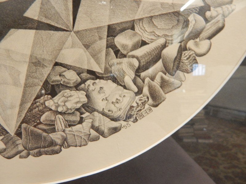 Netherlands - Badge - vrijmetselarij masonic franc maconnerie Chaos en Ordo litho MC Escher - 19th - late #3.2