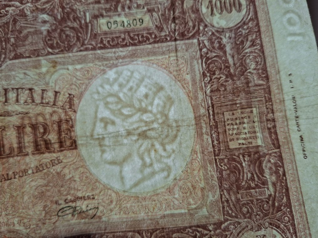 Italië. - 1.000 Lire 12/10/1946 - Gigante BI 51C; Pick 72  (Zonder minimumprijs) #4.3