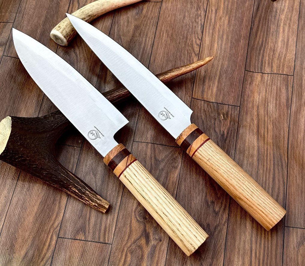 厨刀 - 日式风格。手工厨房刀，厨师刀，非洲木材 10/53 - 亚洲 #2.1