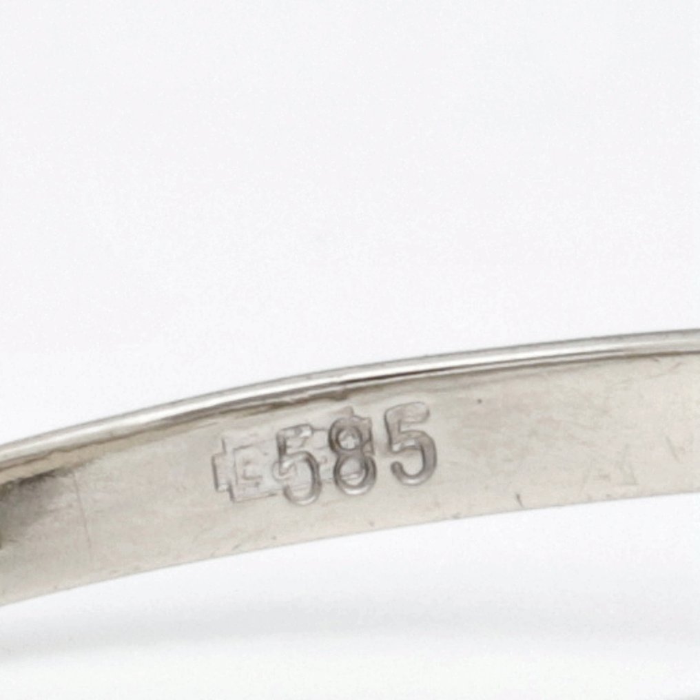 沒有保留價 - 戒指 - 14 克拉 白金 鉆石 (天然)  #4.3