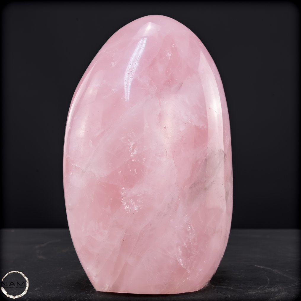 Quartz rose naturel à couleur intense du Brésil Forme libre- 1376.48 g #3.2
