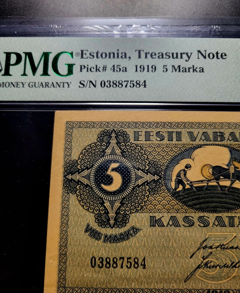 爱沙尼亚. - 5 Marka - 1919 - Pick 45a  (没有保留价) #1.0