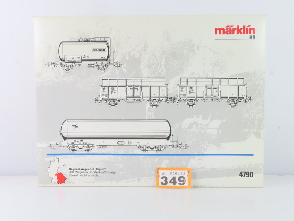 Märklin H0轨 - 4790 - 模型火车货车组 (1) - 四件套货车，包括一辆带有“Wacker”标识的双轴罐车。 - DB #2.1